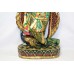 Hindu God Krishna Idol Figure Statue Natural Green Jade Stone Hand Painted D772